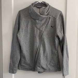PUMA super soft asymmetrical grey zip up.